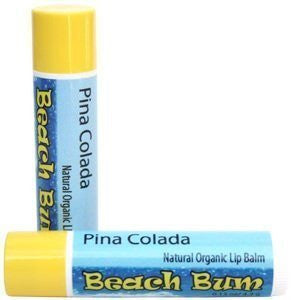 Two Pina Colada Natural Organic Lip Balms