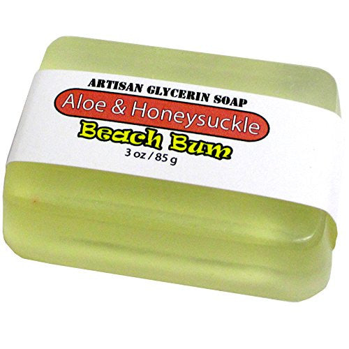 Natural Glycerin Soap - Aloe & Honeysuckle - 3 oz – Beach Bum Bath